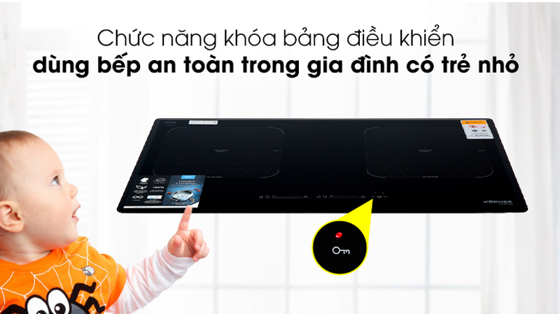 Bếp điện từ đôi Kocher DI-881GE  - Hàng chính hãng