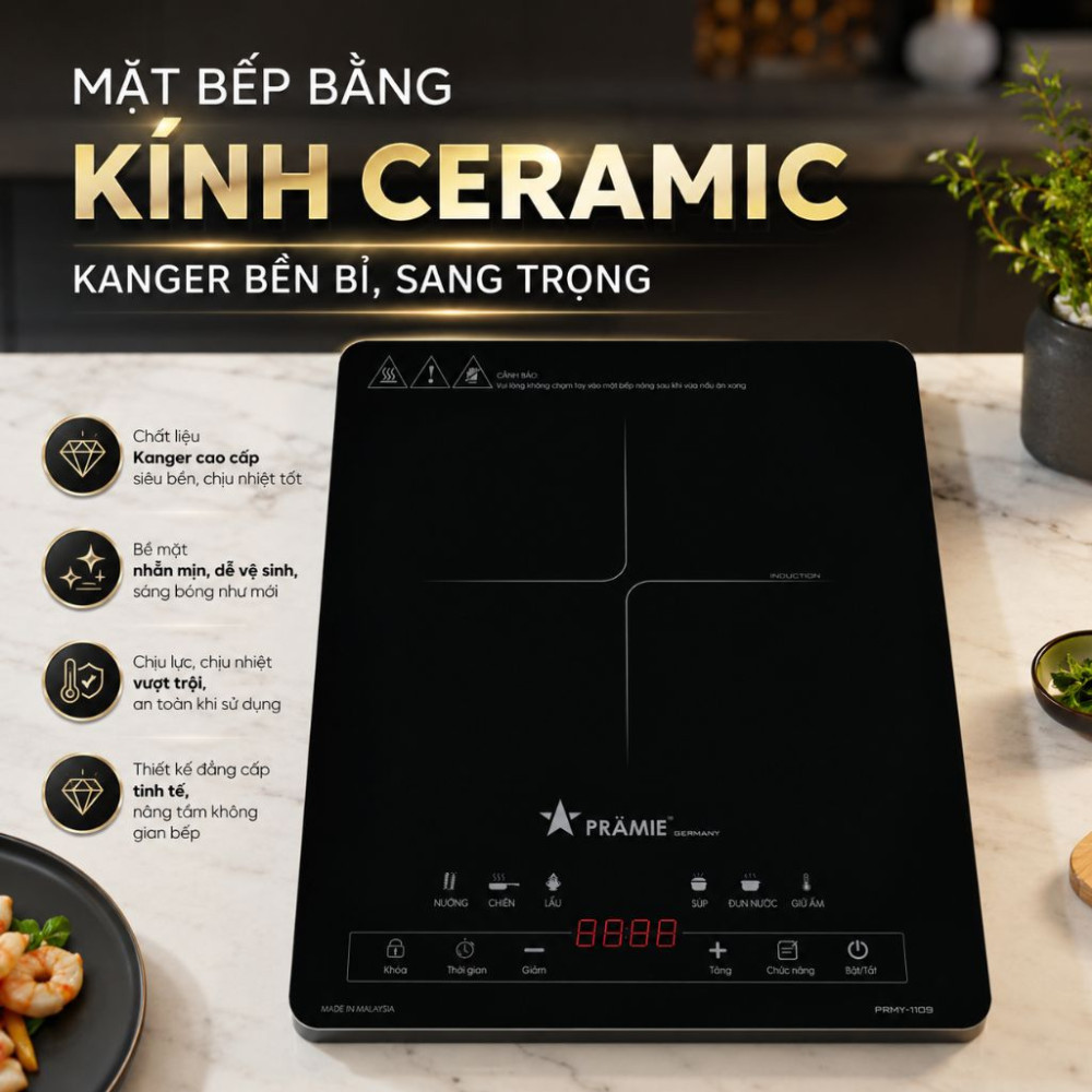 Bếp điện từ đơn Pramie PRMY-1109 - Hàng chính hãng