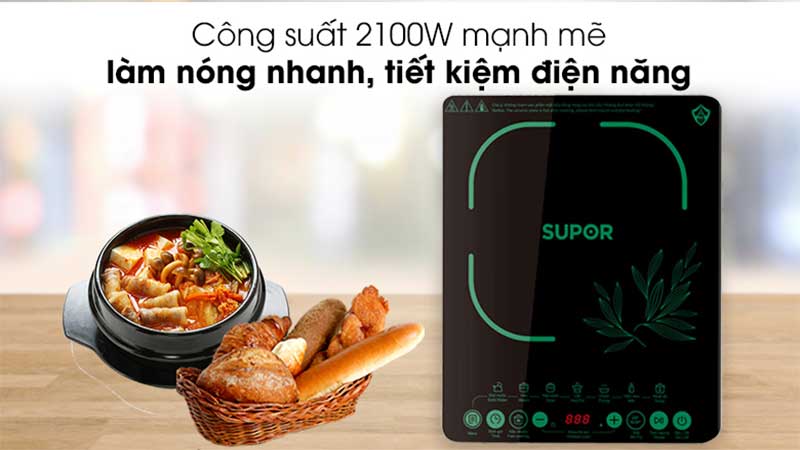 Bếp điện từ đơn Supor SDHCB11TVN-GR-210 - Hàng chính hãng