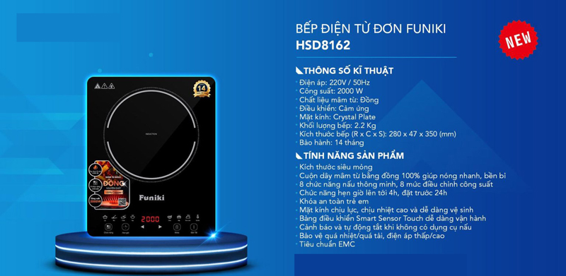 Bếp điện từ đơn Funiki HSD8162 - Hàng chính hãng