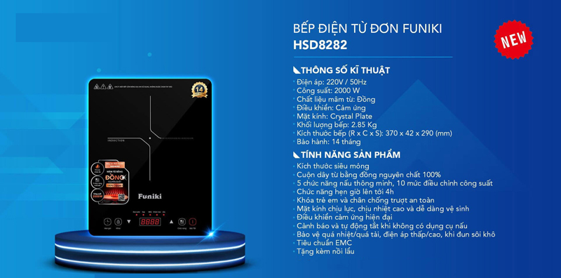 Bếp điện từ đơn Funiki HSD8282 - Hàng chính hãng