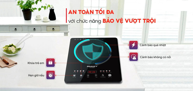 Bếp điện từ đơn Sanaky VH-6100HY - Hàng chính hãng