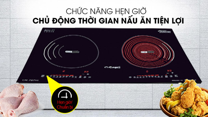Bếp điện từ kết hợp hồng ngoại Capri CR-787HI - Hàng chính hãng