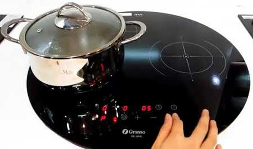 Bếp điện từ tròn 3 vùng nấu Grasso GS-306R - Hàng chính hãng