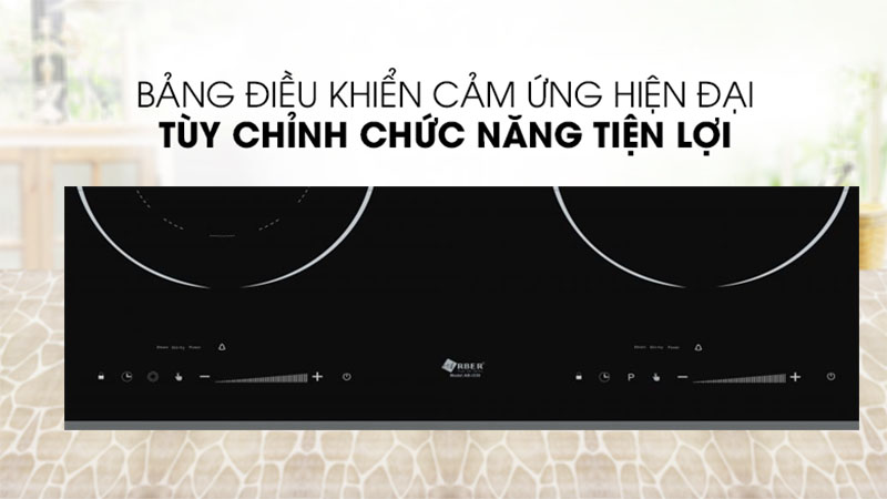 Bếp đôi hồng ngoại điện từ Arber ABI339 - Hàng chính hãng