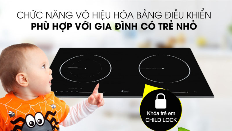 Bếp đôi hồng ngoại điện từ Arber ABI339 - Hàng chính hãng