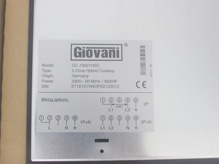 Bếp đôi điện từ hồng ngoại Giovani GC-73021 HSC - Hàng chính hãng