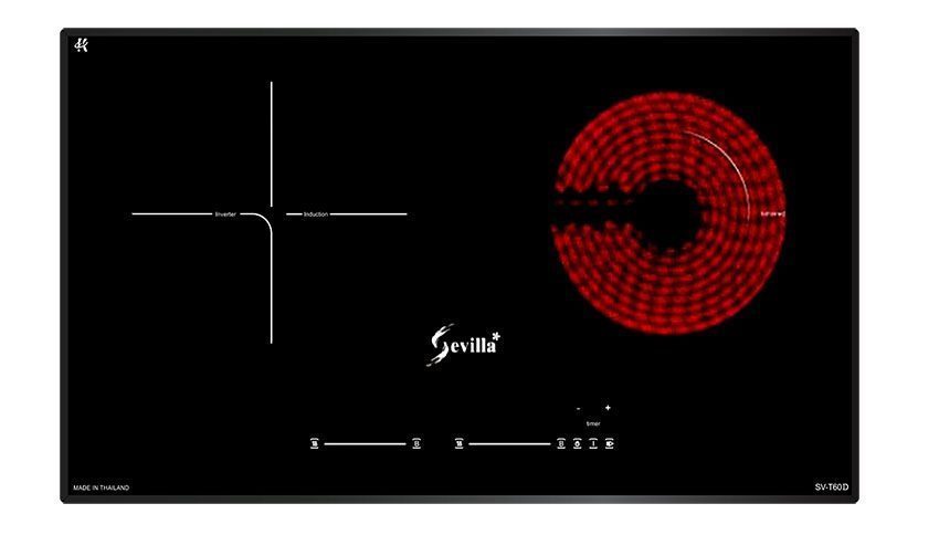 Bếp đôi điện từ hồng ngoại inverter Sevilla SV-T60D - Hàng chính hãng