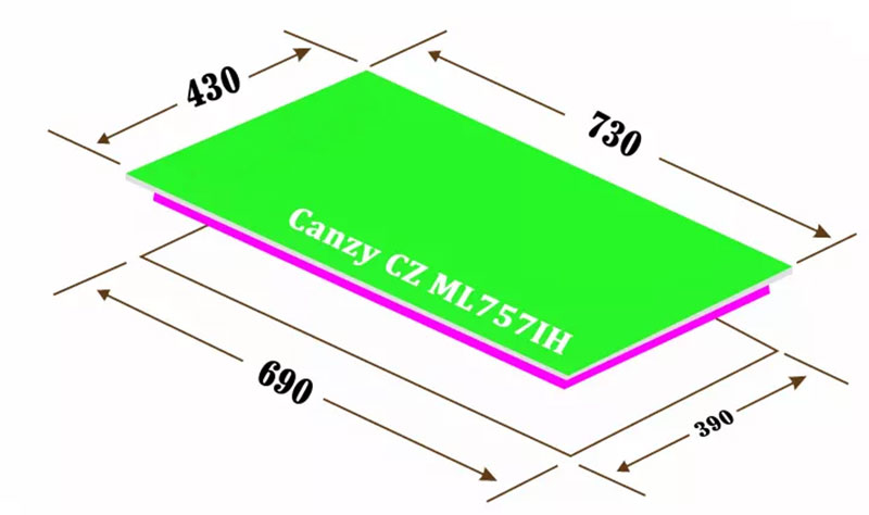 Bếp đôi hồng ngoại điện từ Canzy CZ-ML757IH - Hàng chính hãng