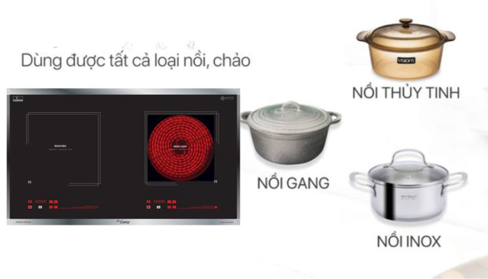 Bếp đôi hồng ngoại điện từ Canzy CZ-TL55DT - Hàng chính hãng