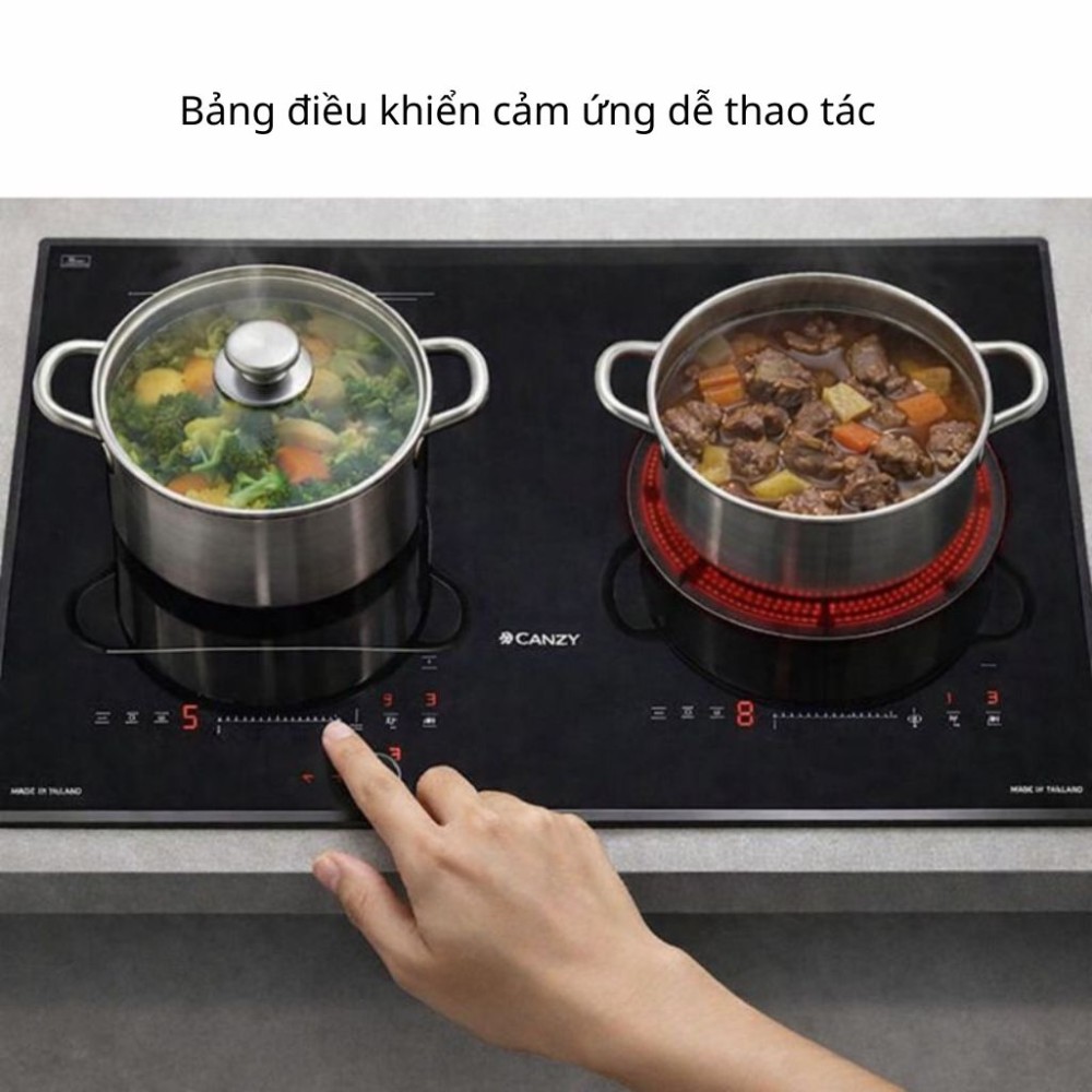 Bếp đôi hồng ngoại điện từ Canzy CZ TL 875R - Hàng chính hãng