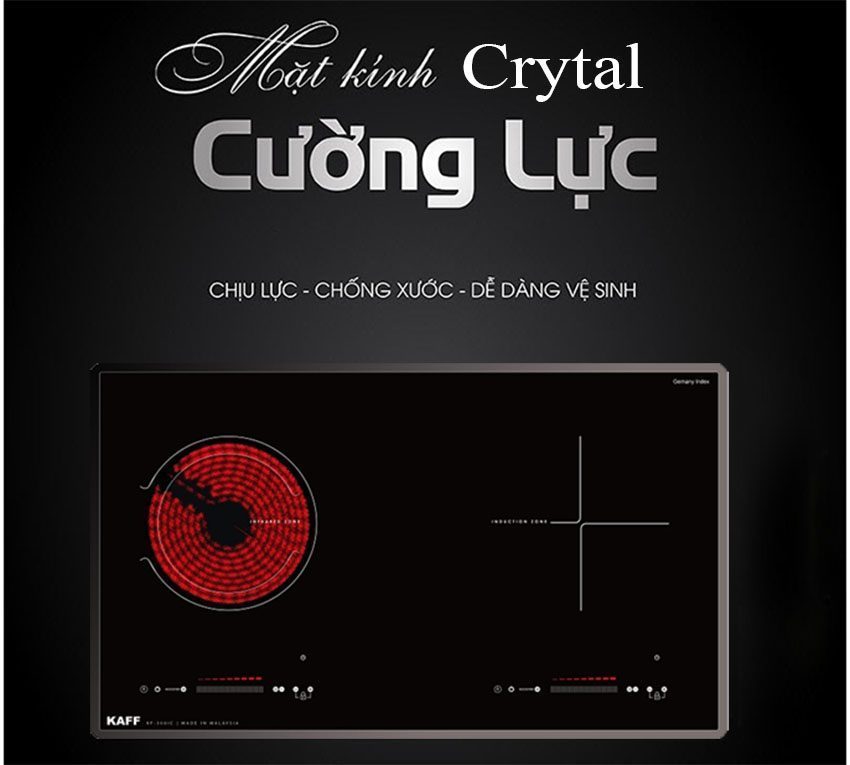 Bếp đôi hồng ngoại điện từ Kaff KF-308IC - Hàng chính hãng
