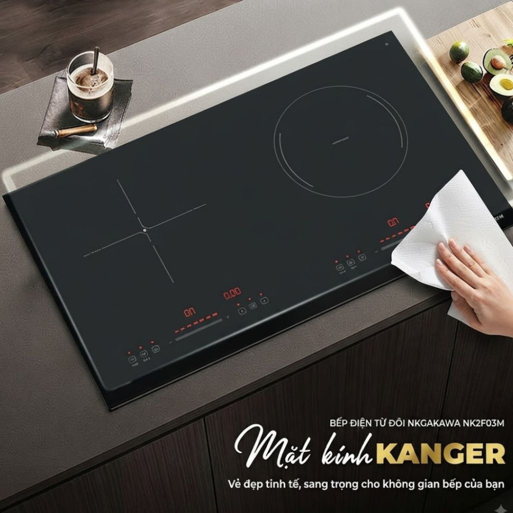 Bếp đôi hồng ngoại điện từ Nagakawa NK2F03M - Hàng chính hãng