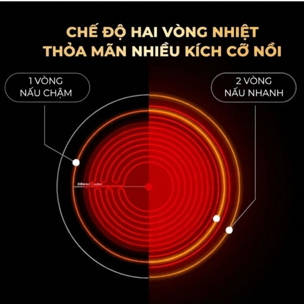 Bếp đôi hồng ngoại điện từ Nagakawa NK2F03M - Hàng chính hãng