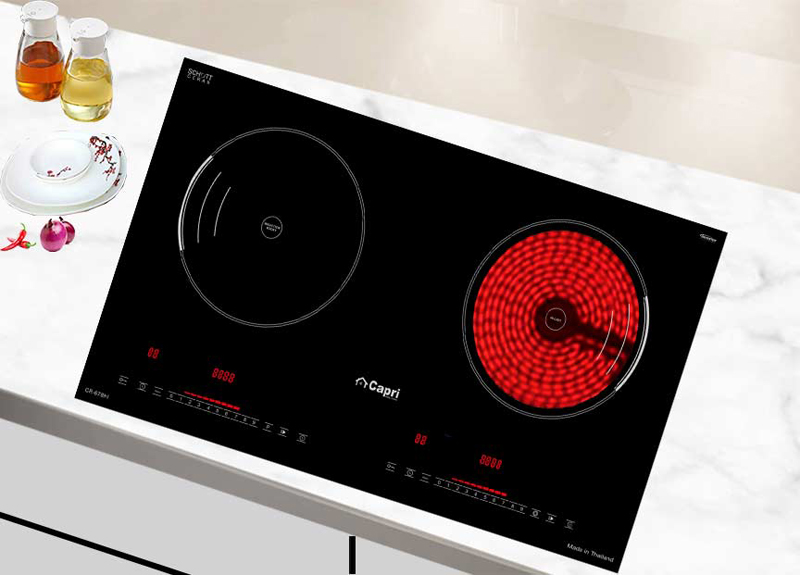 Bếp đôi hồng ngoại điện từ Capri CR-678HI  - Hàng chính hãng