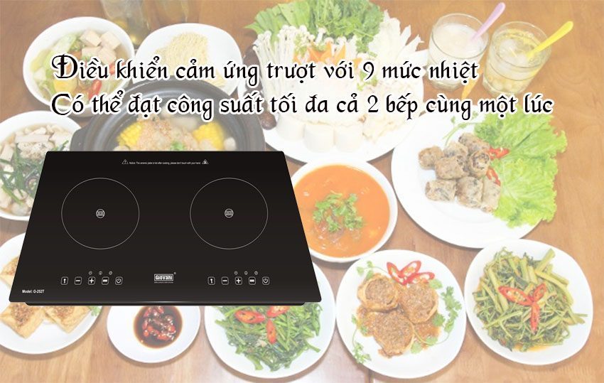 Bếp đôi từ Giovani G-252T - Hàng chính hãng