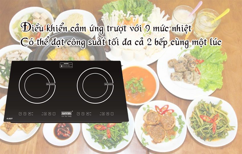 Bếp đôi từ Giovani G-282T - Hàng chính hãng
