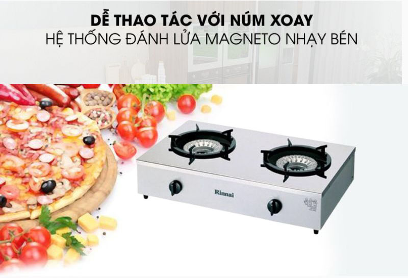 Bếp ga bán công nghiệp Rinnai RSB-2PRF - Hàng chính hãng