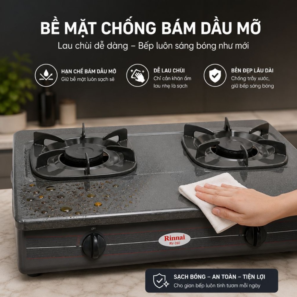 Bếp gas dương Rinnai RV-360GM(N)  - Hàng chính hãng