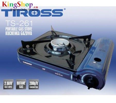 Bếp gas du lịch Tiross TS260 - Tiêu chuẩn Châu Âu - Hàng chính hãng