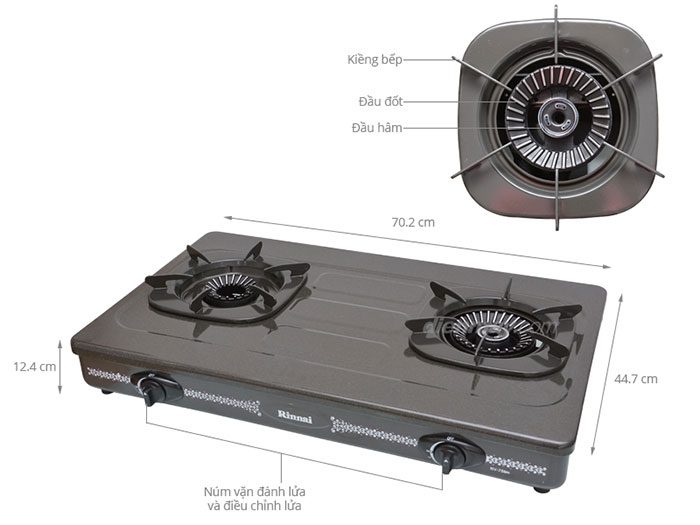 Bếp gas Rinnai RV-7 SLIM(G) - Hàng chính hãng