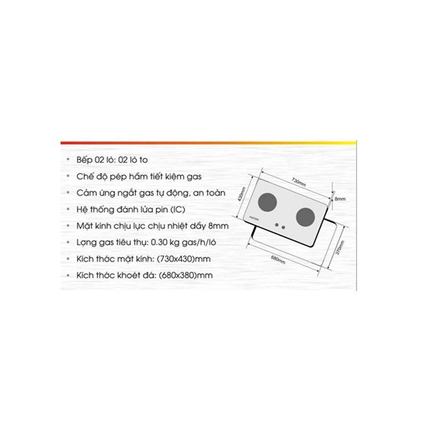 Bếp gas âm Eurosun EU-GA207 - Hàng chính hãng
