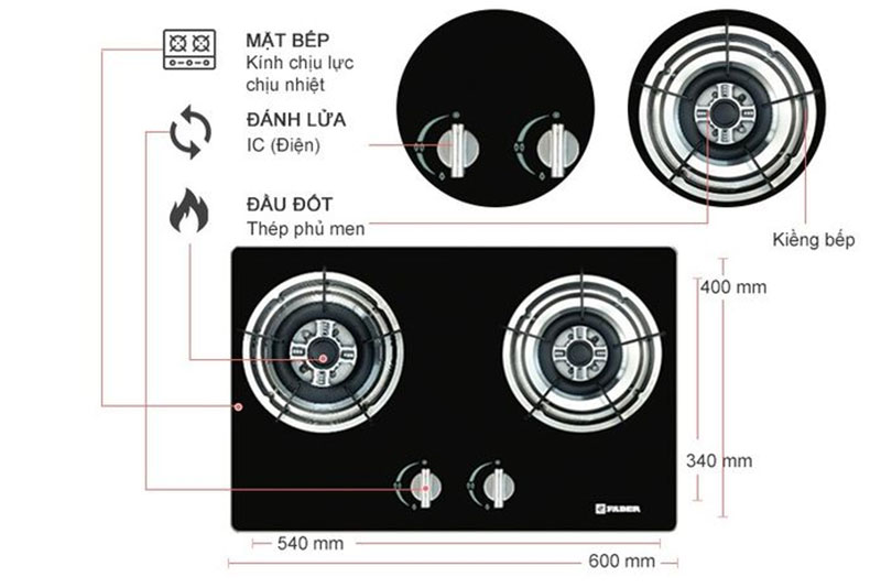Bếp gas âm Faber FB-A05G6 - Hàng chính hãng