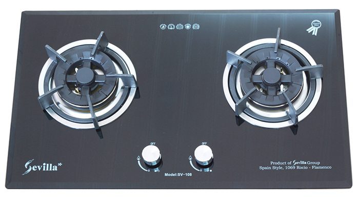 Bếp gas âm Sevilla SV-108 Black - Hàng chính hãng