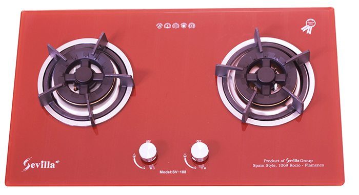 Bếp gas âm Sevilla SV-108 Red - Hàng chính hãng
