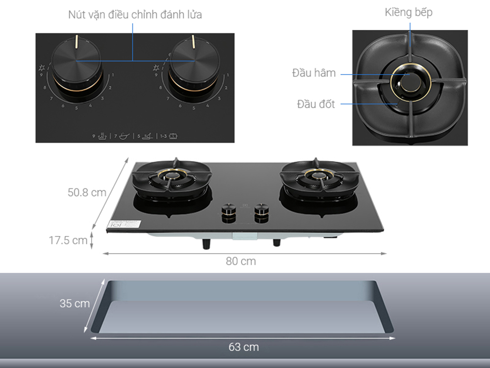Bếp ga âm Electrolux EHG8251BC - Hàng chính hãng