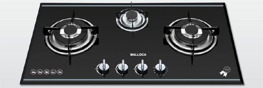 Bếp gas ba âm kính Malloca AS 930L - Hàng chính hãng