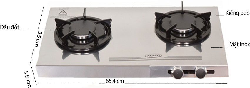 Bếp gas đôi Akaco AK-668S - Hàng chính hãng