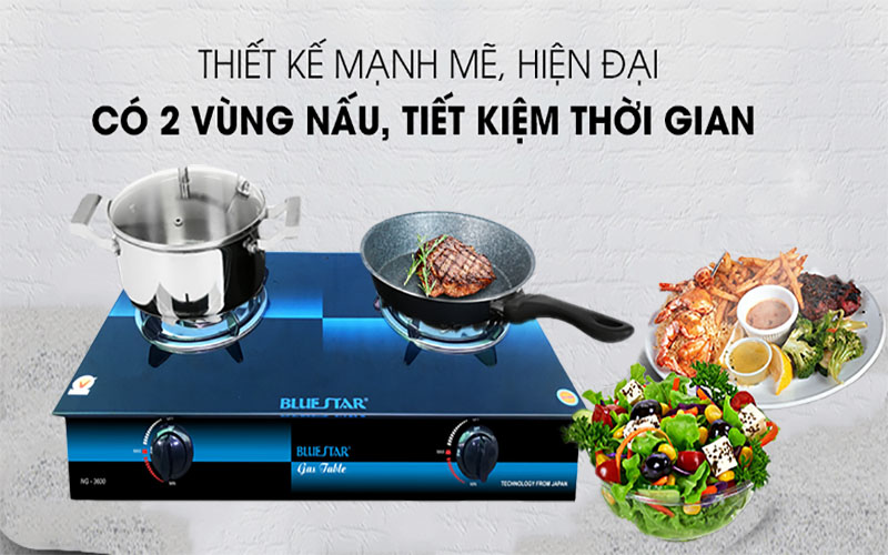 Bếp gas đôi Bluestar NG-3600 - Hàng chính hãng