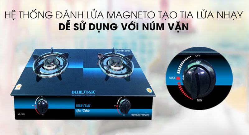 Bếp gas đôi Bluestar NG-3600 - Hàng chính hãng