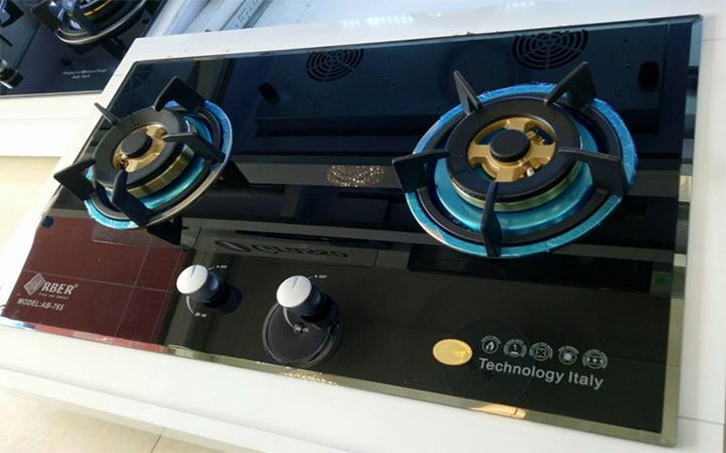 Bếp gas đôi âm kính Arber AB-765 - Hàng chính hãng