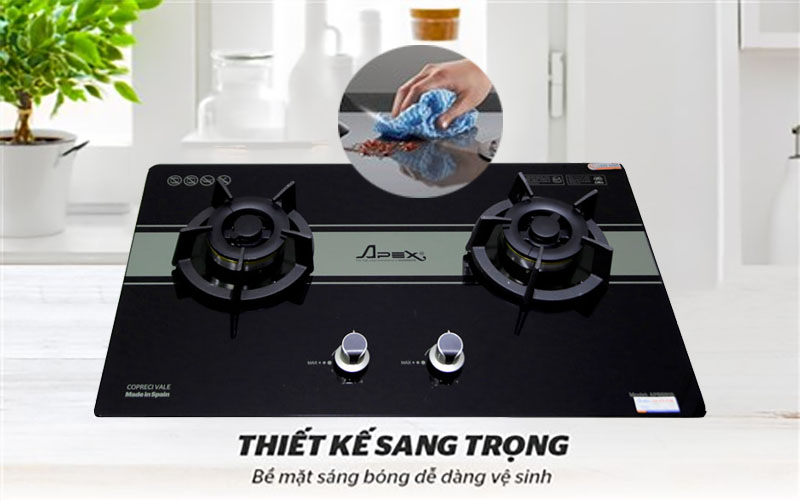 Bếp gas đôi âm kính Apex Sunhouse APB8818 - Hàng chính hãng