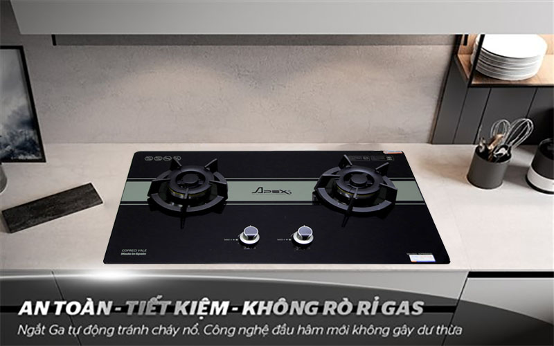Bếp gas đôi âm kính Apex Sunhouse APB8818 - Hàng chính hãng