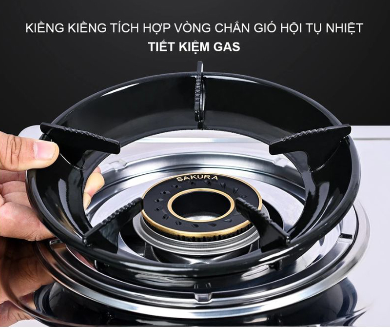 Bếp gas đôi Sakura SA-795LS - Hàng chính hãng