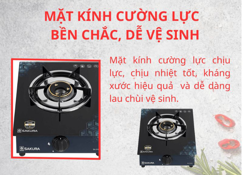 Bếp gas đơn Sakura SA-310AG - Hàng chính hãng