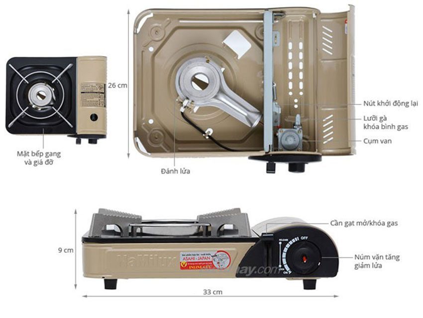 Bếp gas du lịch Namilux NA-161PS - Hàng chính hãng