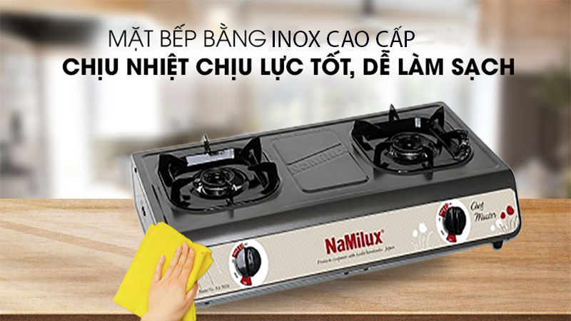 Bếp gas dương đôi Namilux NA-703AFM - Hàng chính hãng