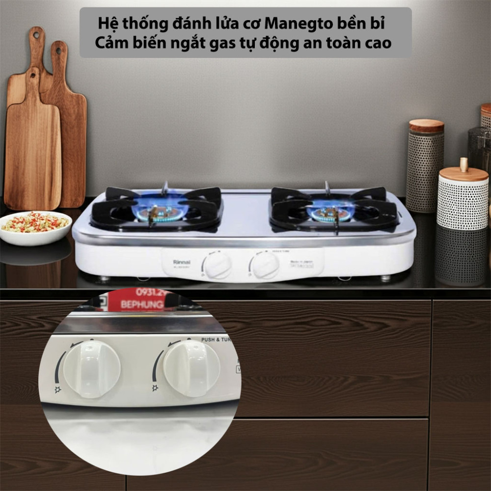 Bếp gas dương Rinnai RJ-554S(SV) - Hàng chính hãng