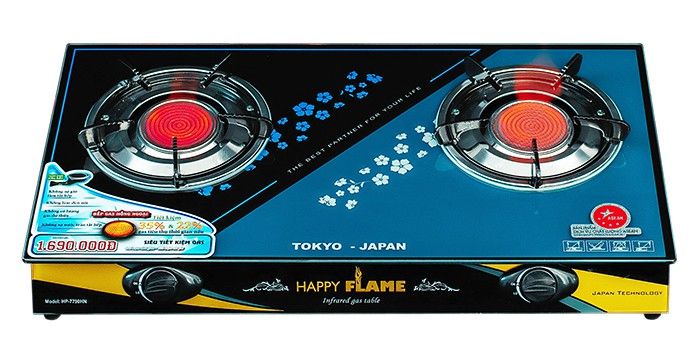 Bếp gas hồng ngoại cao cấp Happy Flame HP-7790HN - Hàng chính hãng