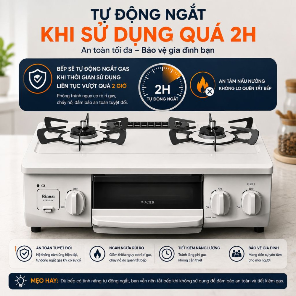 Bếp gas kết hợp lò nướng Rinnai RTC-5912SG-EWS - Hàng chính hãng