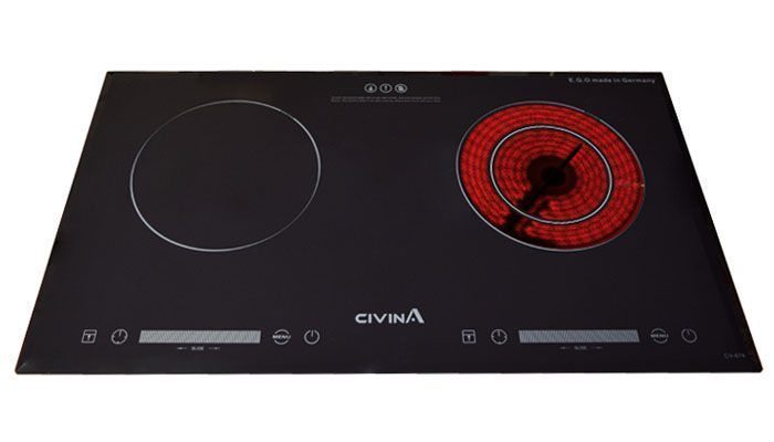 Bếp đôi điện từ hồng ngoại Civin CV-676 - Hàng chính hãng