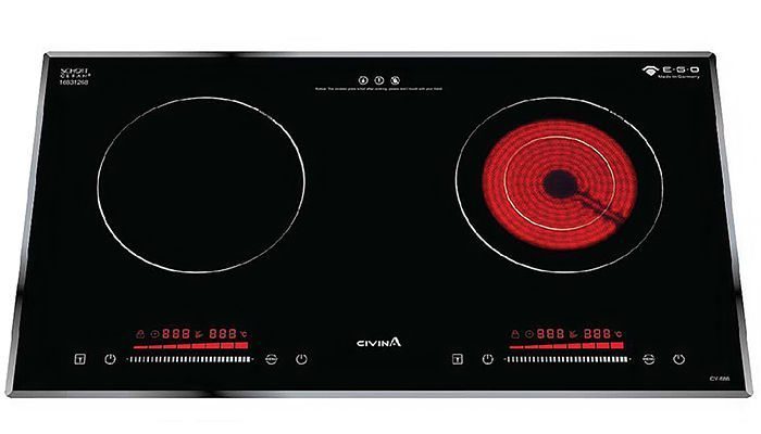 Bếp đôi điện từ hồng ngoại Civin CV-686 - Hàng chính hãng