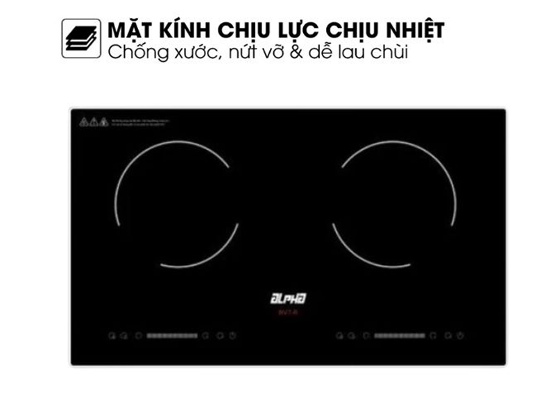 Bếp hồng ngoại đôi Alpha BV7-R - Hàng chính hãng