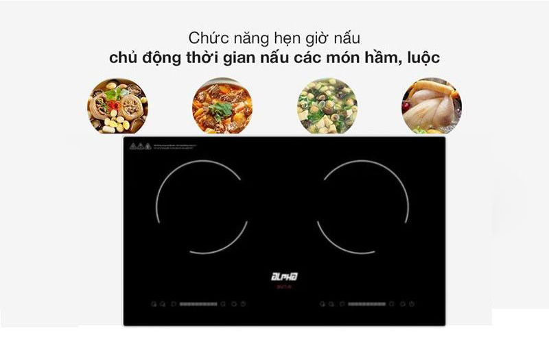 Bếp hồng ngoại đôi Alpha BV7-R - Hàng chính hãng
