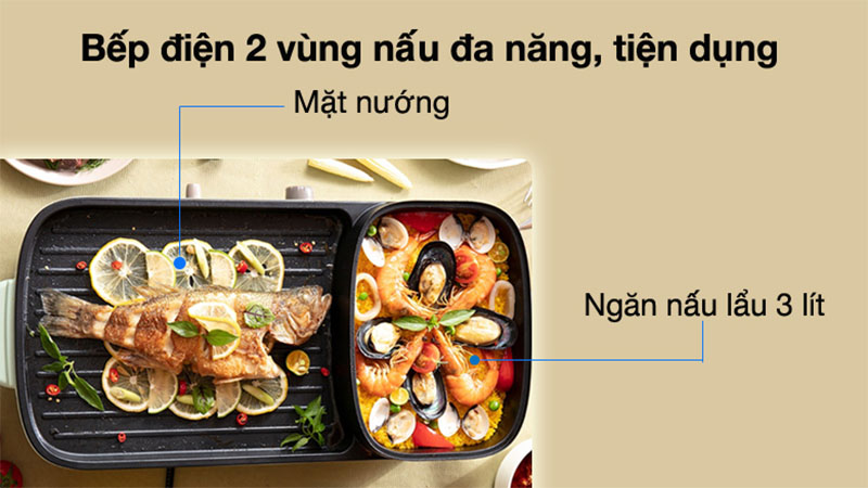 Bếp lẩu nướng đa năng Bear DKL-C15G1 - Hàng chính hãng