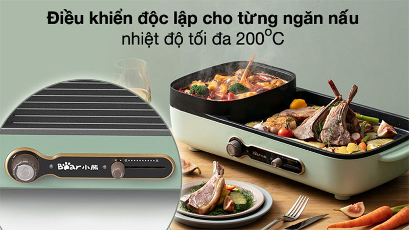Bếp lẩu nướng đa năng Bear DKL-C15G1 - Hàng chính hãng